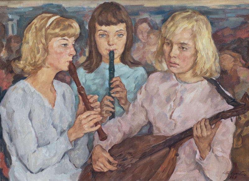 Drei musizierende Mädchen, 1964 Laserstein, Lotte