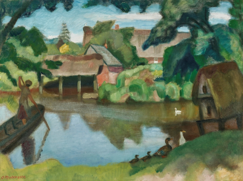 An der Wümme im Dorf, 1920 Modersohn, Otto