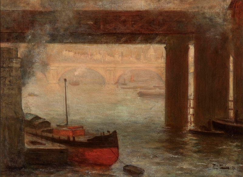 City of London mit Hungerford und Waterloo Bridge, 1892 Thaulow, Frits
