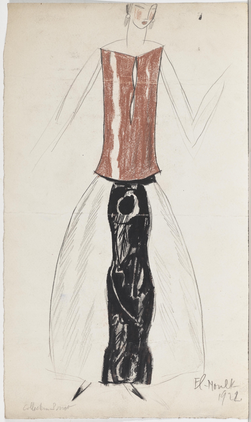 Drei Abendkleider Paul Poirets, 1922 Nizam El-Moulk, Pseudonym des Künstlers Khoury