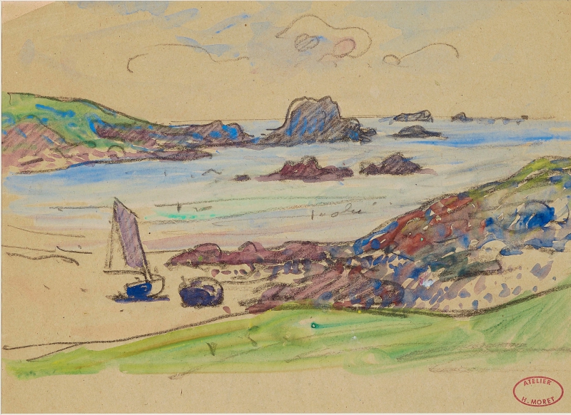 Fischerboote auf dem Strand von Porspoder (Nord-Finistrère) Moret, Henry