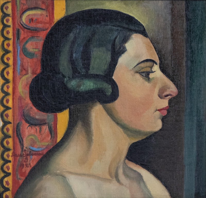 Junge Frau im Profil, 1921 Johnson, Lars (Lasse)