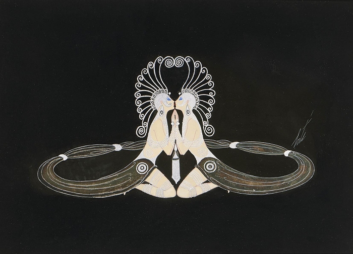 Le Bracelet, Entwurf für ein Perlenarmband, 1923 Erté, alias Romain de Tirtoff
