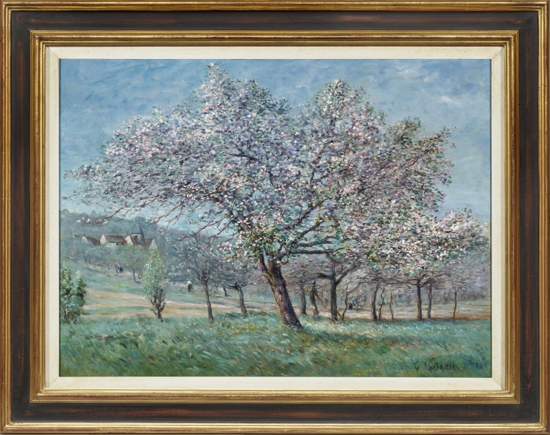 Loiseau, 1933, Blühende Obstbäume, gerahmt 