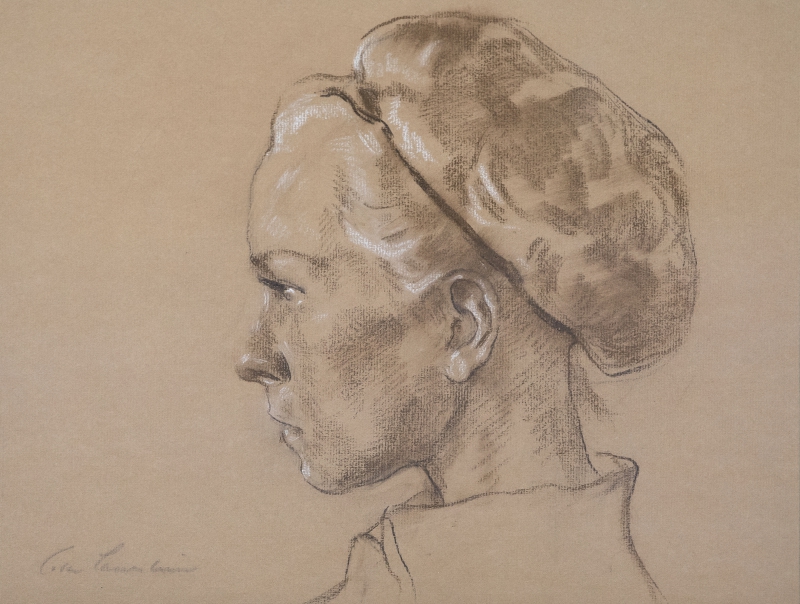 Profil einer jungen Frau mit Haarnetz, um 1931 Laserstein, Lotte