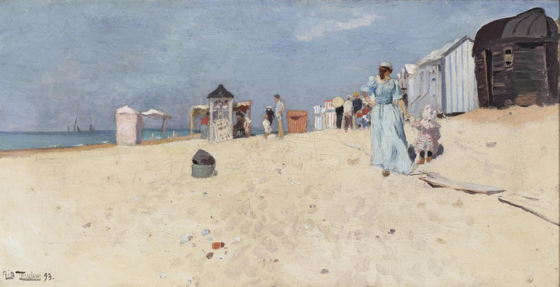 Strandszene in Ambleteuse, 1893 Thaulow, Frits